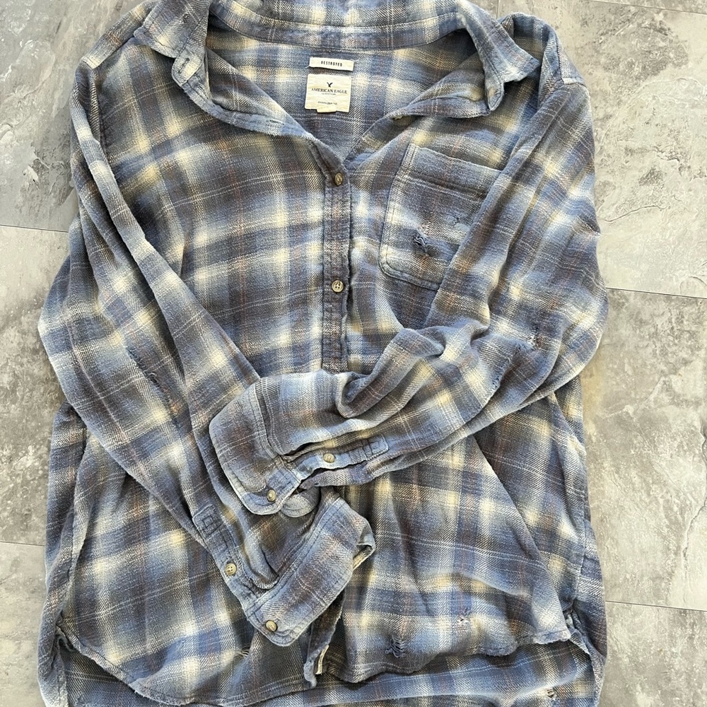 Super distressed flannel